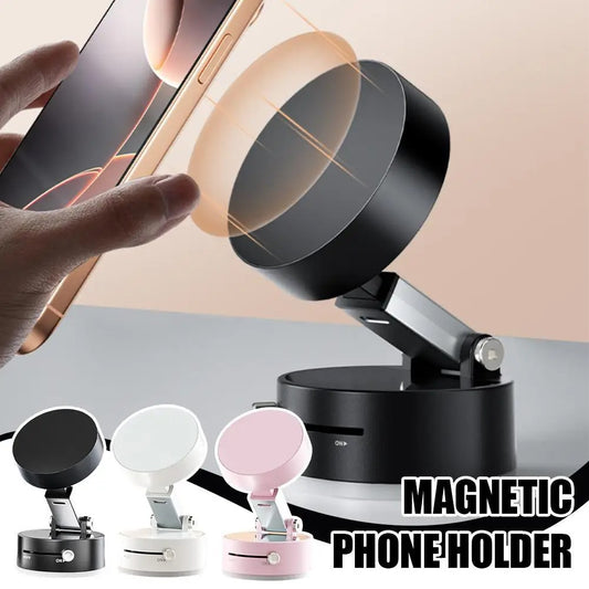 360° Magnetic Suction Phone Mount – Hands-Free & Double-Sided