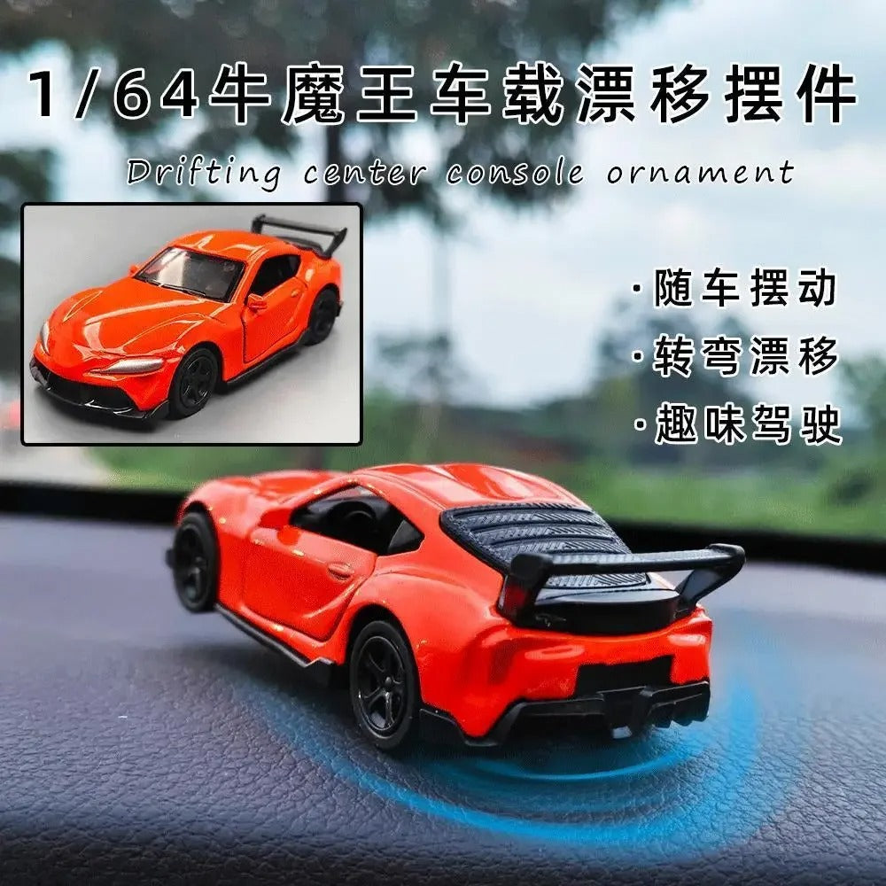 Rotating Drift Racing Dashboard Ornament – Sporty Car Model Decoration