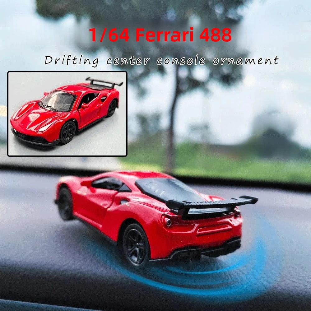 Rotating Drift Racing Dashboard Ornament – Sporty Car Model Decoration