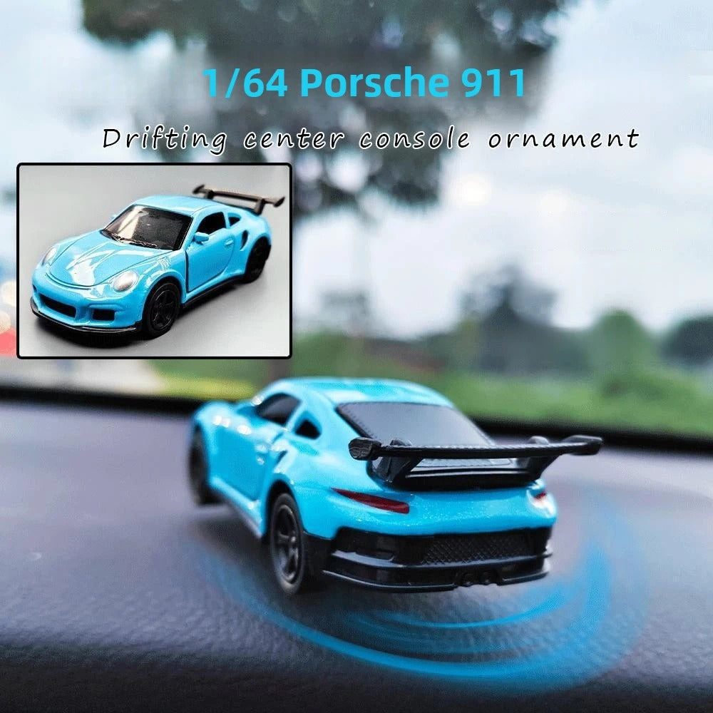 Rotating Drift Racing Dashboard Ornament – Sporty Car Model Decoration