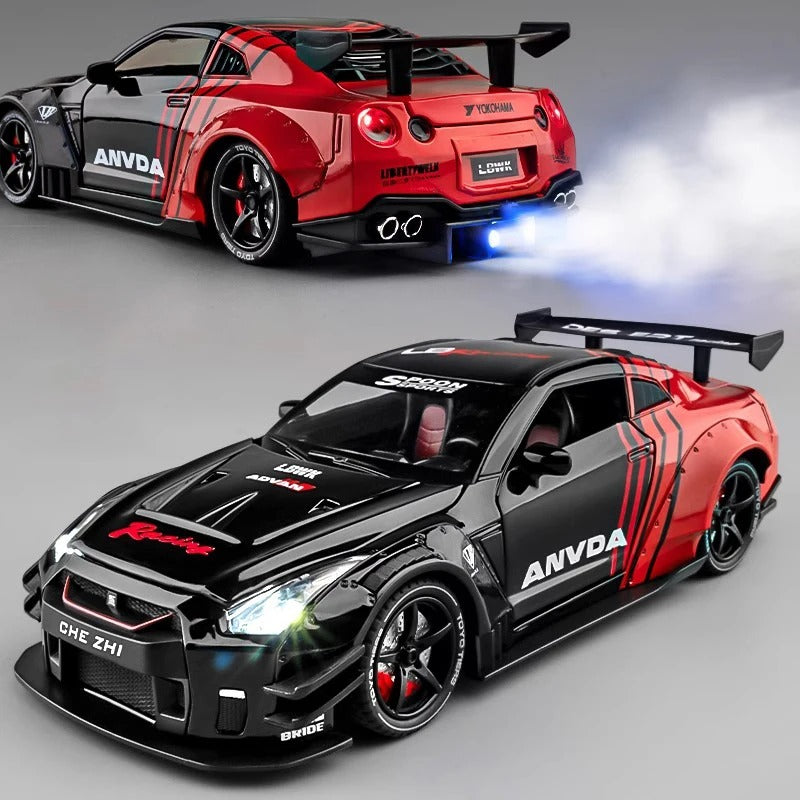 JDM 1:24 Nissan GTR R35 Skyline Ares Sports Car Diecast Model