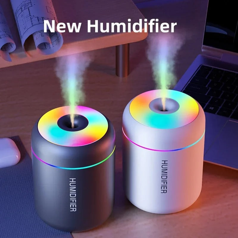 Compact 180ML USB Car & Home Air Humidifier – LED Aroma Diffuser