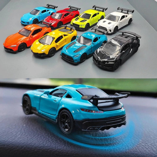 Rotating Drift Racing Dashboard Ornament – Sporty Car Model Decoration