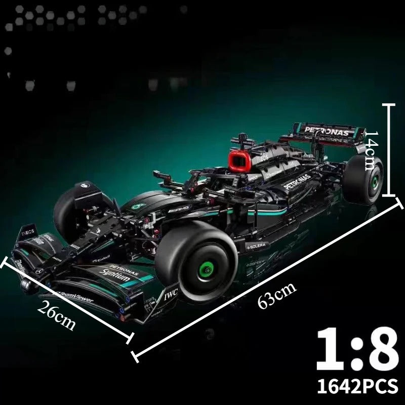 F1 W14 1:8 Scale Mercedes-AMG Racing Car Building Block Model