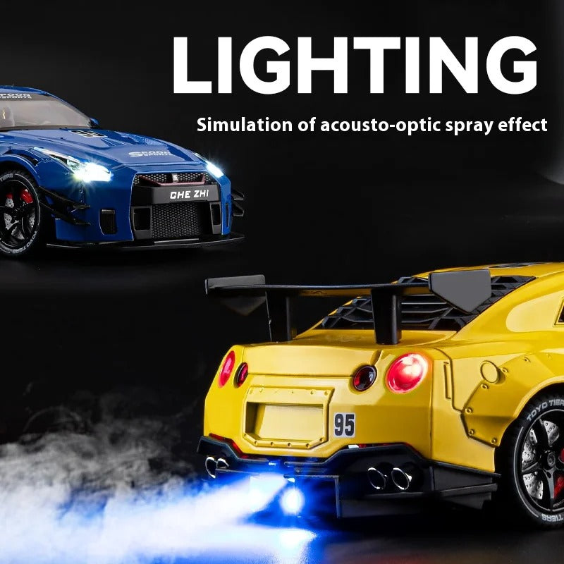 JDM 1:24 Nissan GTR R35 Skyline Ares Sports Car Diecast Model