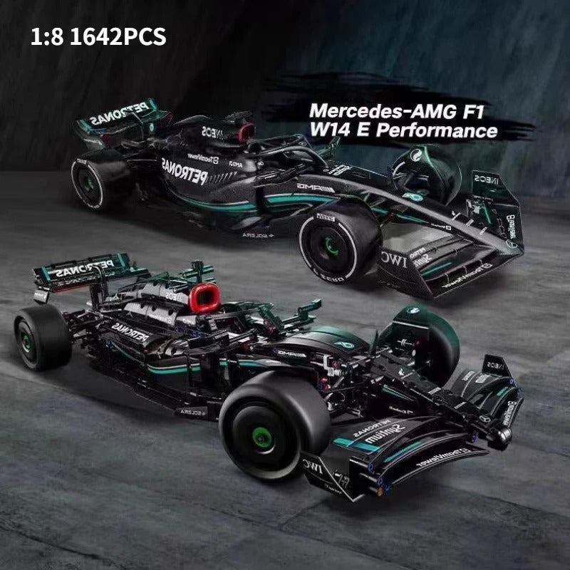 F1 W14 1:8 Scale Mercedes-AMG Racing Car Building Block Model