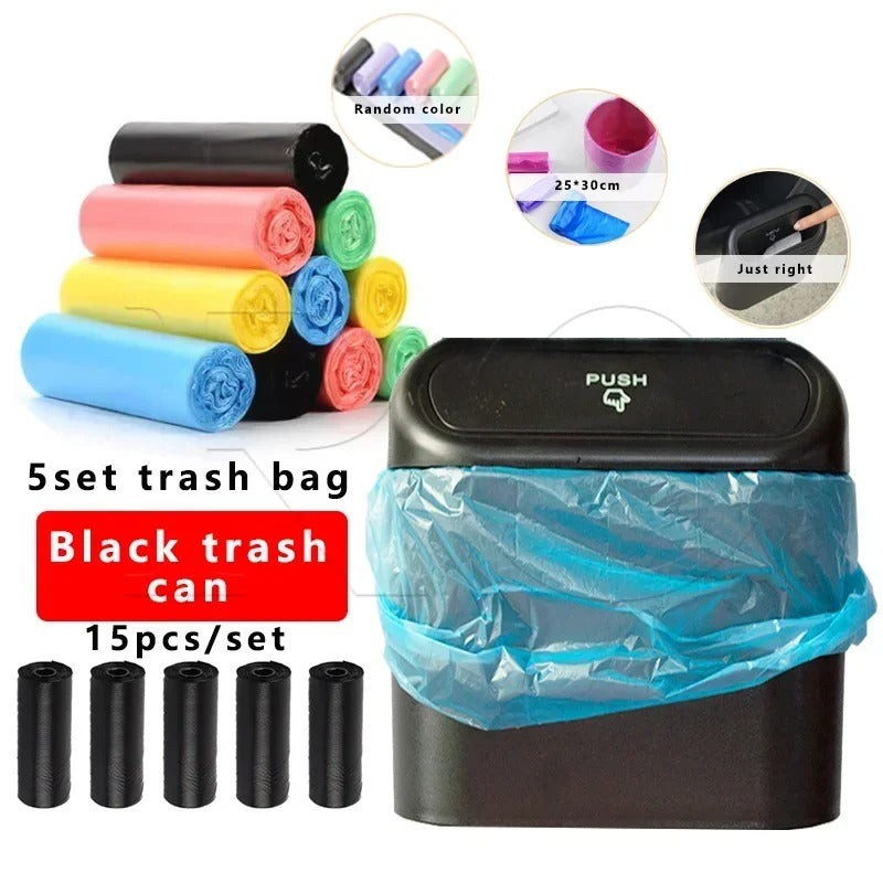 Universal Car Trash Bin – Compact Hanging Vehicle Organizer