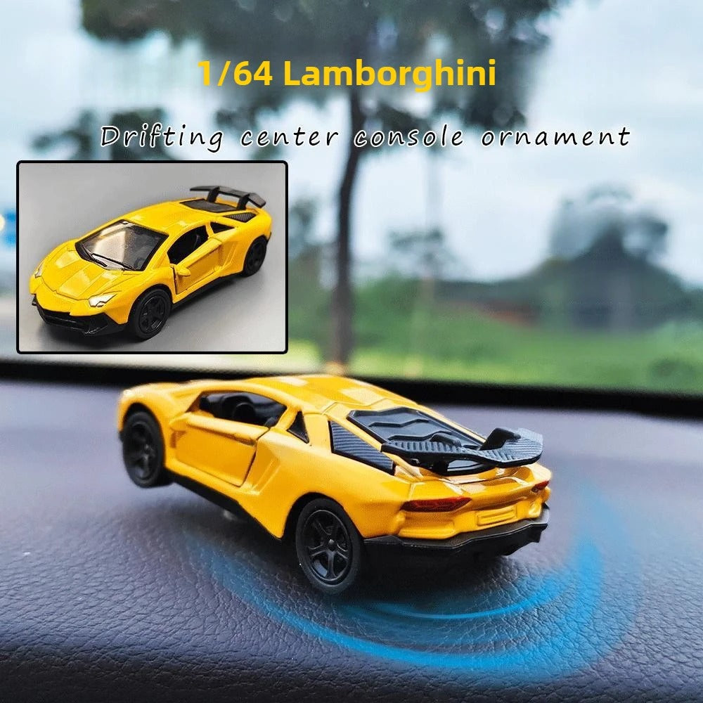 Rotating Drift Racing Dashboard Ornament – Sporty Car Model Decoration