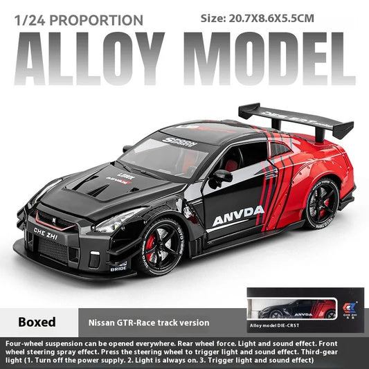 JDM 1:24 Nissan GTR R35 Skyline Ares Sports Car Diecast Model